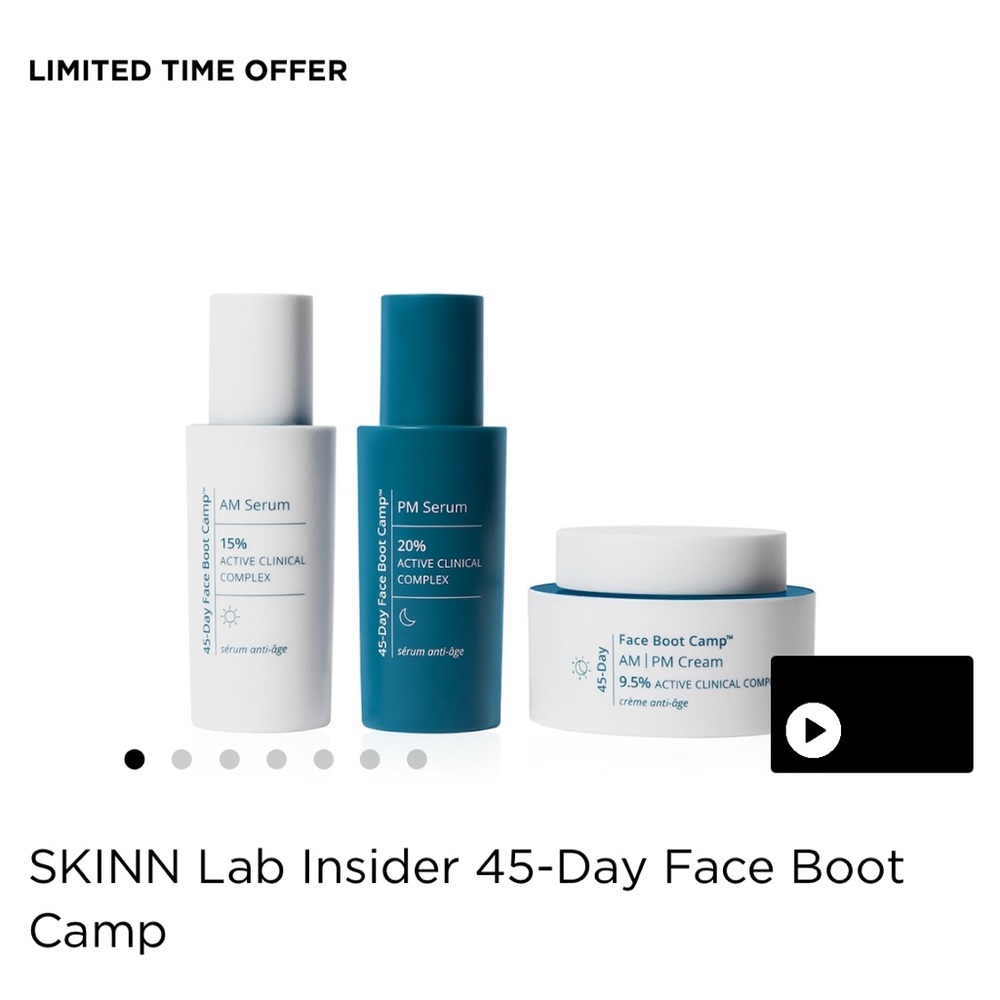 BNWT SKINN Lab insider 45 Day Face Bootcamp